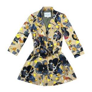 Rachel Rachel Roy don’t hate khaki combo floral button up belted jacket